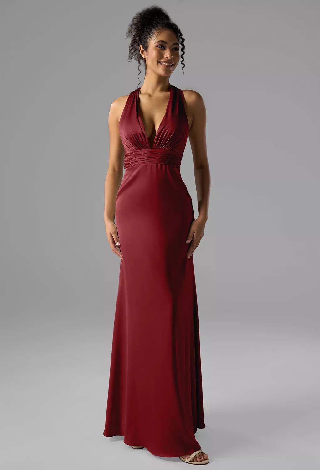 AW Erika Burgundy  Cocktail Wedding Guest Dresses